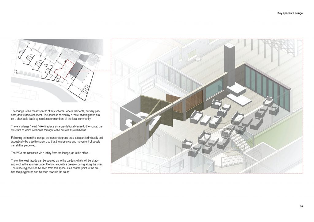 Ett konceptprojekt som kombinerar ett seniorboende och förskola mitt i staden Bath, England. Integrerade hållbarhetsprinciper avseende energihushållning och materialval, men även samhälls- och ekonomimässigt.