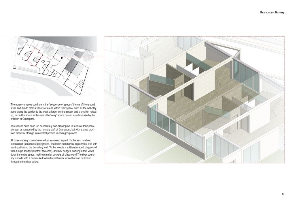 Ett konceptprojekt som kombinerar ett seniorboende och förskola mitt i staden Bath, England. Integrerade hållbarhetsprinciper avseende energihushållning och materialval, men även samhälls- och ekonomimässigt.